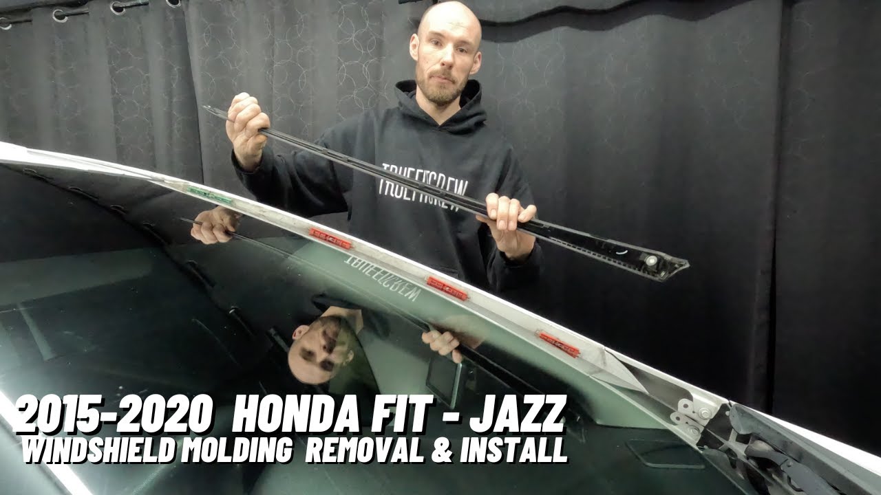 (2015-2020) Honda Fit Jazz | Снятие и установка декоративной накладки на лобовое стекло, бокового...