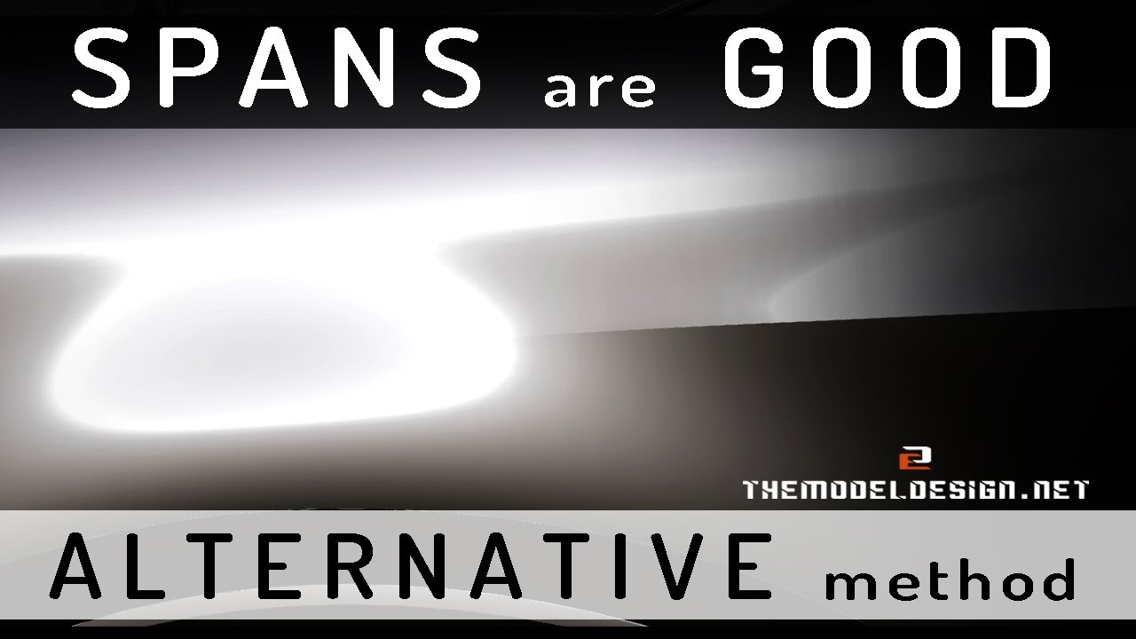 Alias Modeling Automotive SPANS are GOOD Alternative method 3D Product Design Services