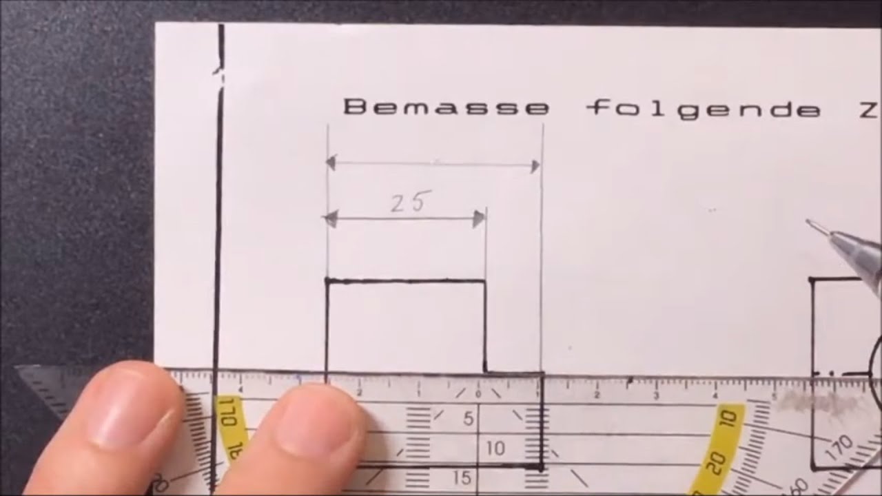 Technisches Zeichnen Teil 7: Die  Bemaßung