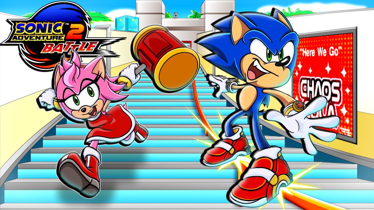 Sonic VS Amy! - Sonic and Amy Play Sonic Adventure 2 BATTLE