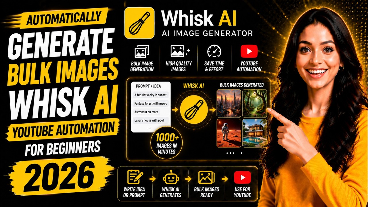 Automatically Generate Bulk Images Whisk AI YouTube Automation For Beginners 2026