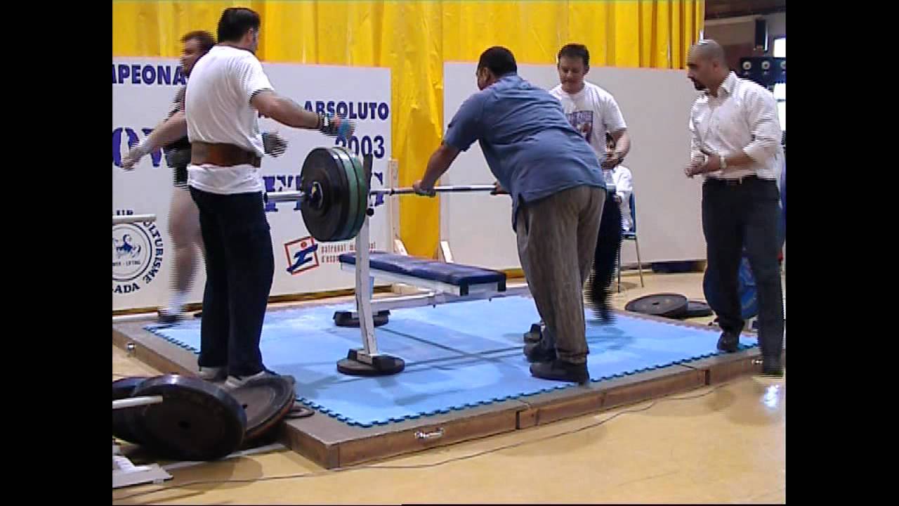 RAM&Oacute;N TORREGROSA 255KG PRESS DE BANCA RECORD DE ESPA&Ntilde;A 2003