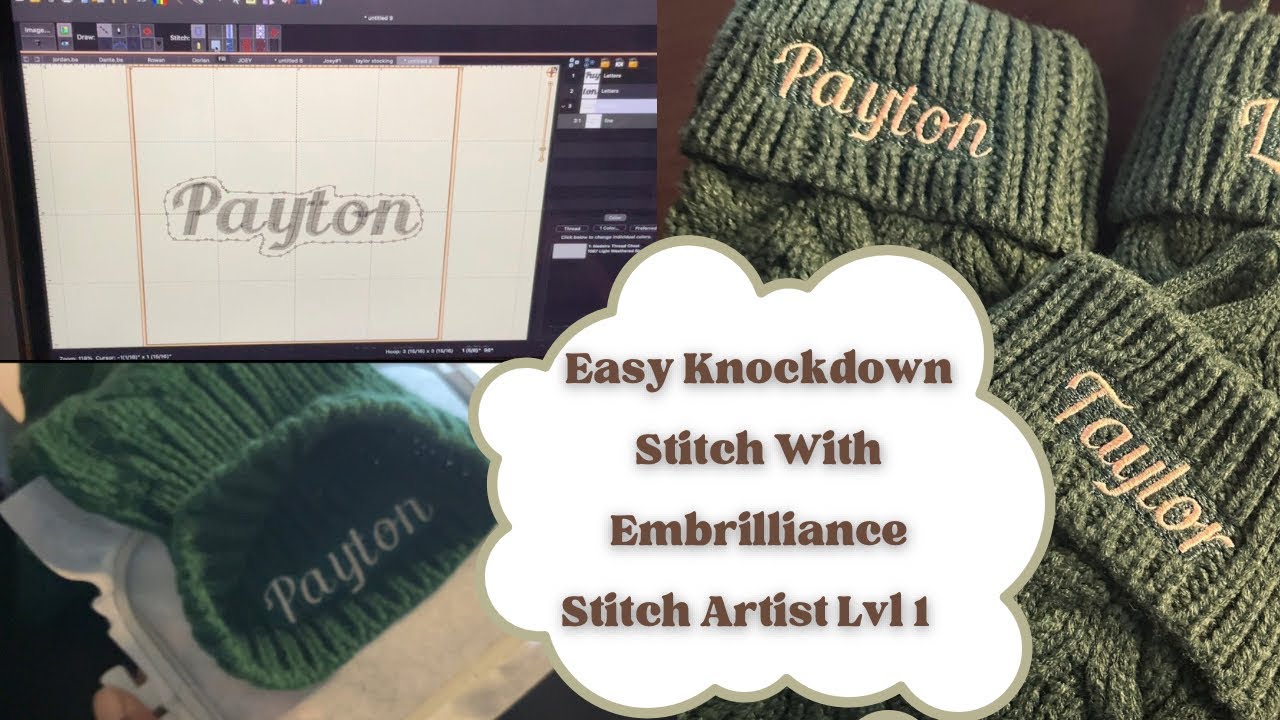 Easy Knockdown Stitch using Embrilliance Stitch Artist Lvl 1
