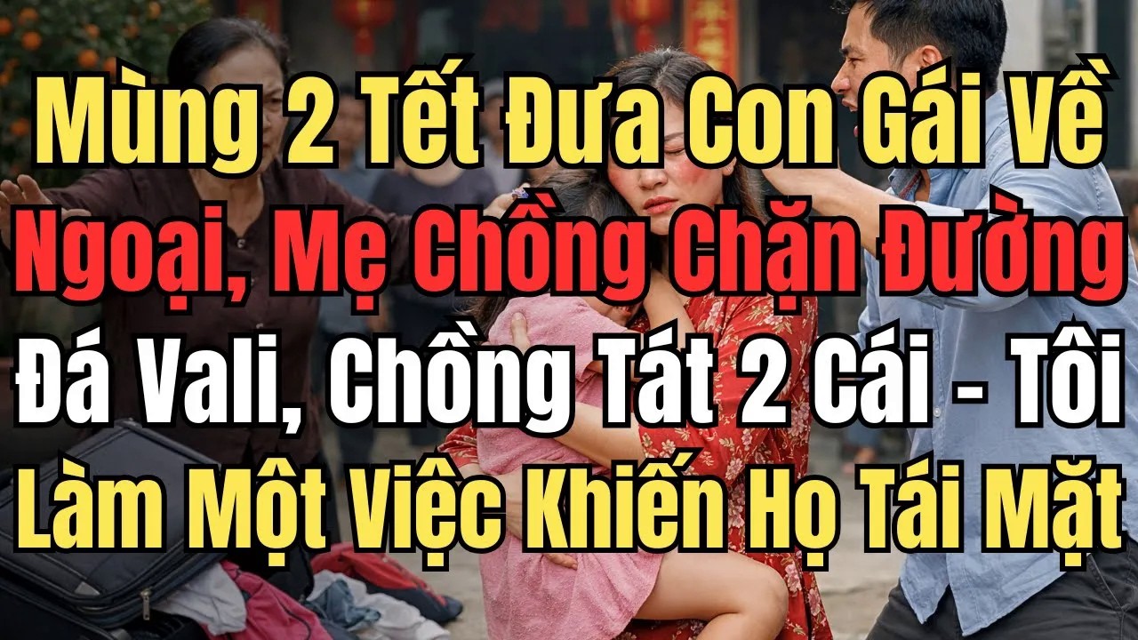 Mùng 2 Tết, Tôi Đưa Con Gái Về Ngoại, Mẹ Chồng Đá Đổ Vali, Chặn Đường Không Cho Đi – Chồng Tát Tôi