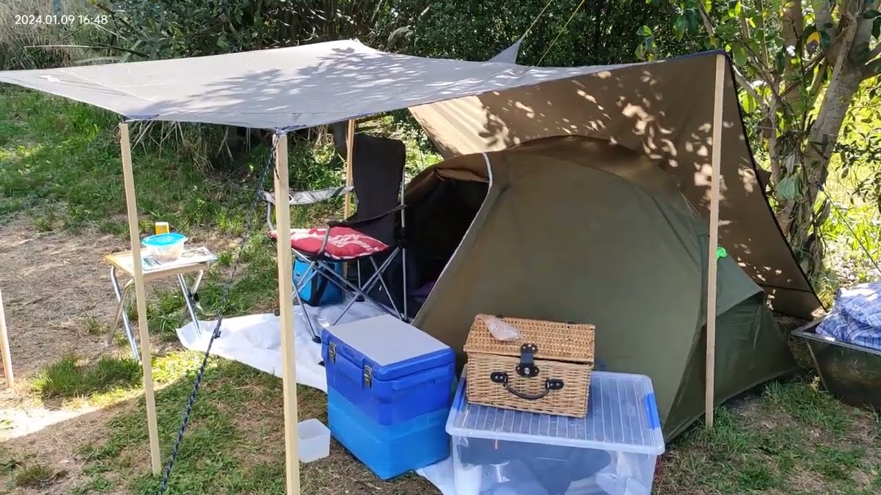 Camp at Lake ARAPUNI - Arohena Campsite - Algae Bloom all through the lake - Jan 2024