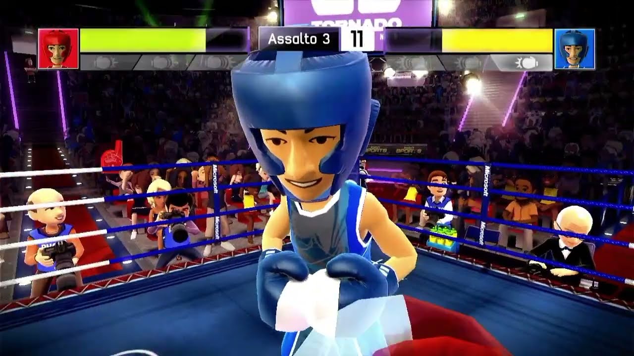 Jogando Boxe no Kinect Sports (Dificuldade Campeão)