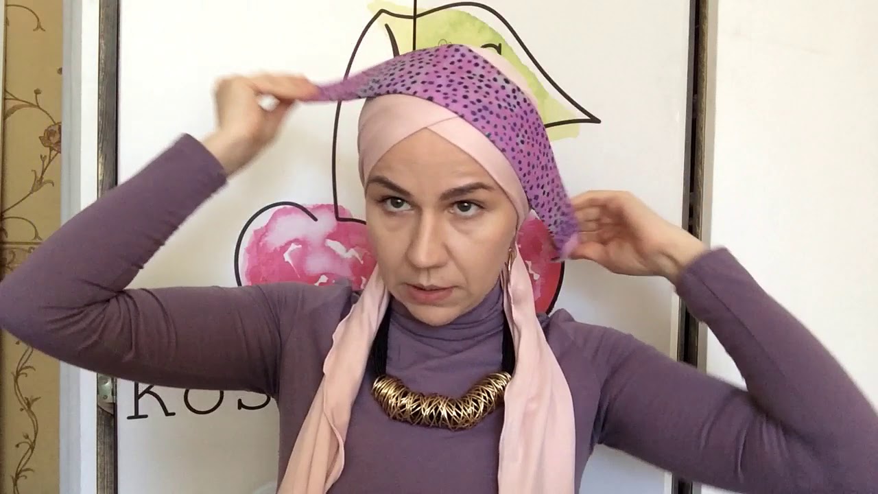 Намотка-зигзаг из одного платка. Видео от Кошер Стайл.