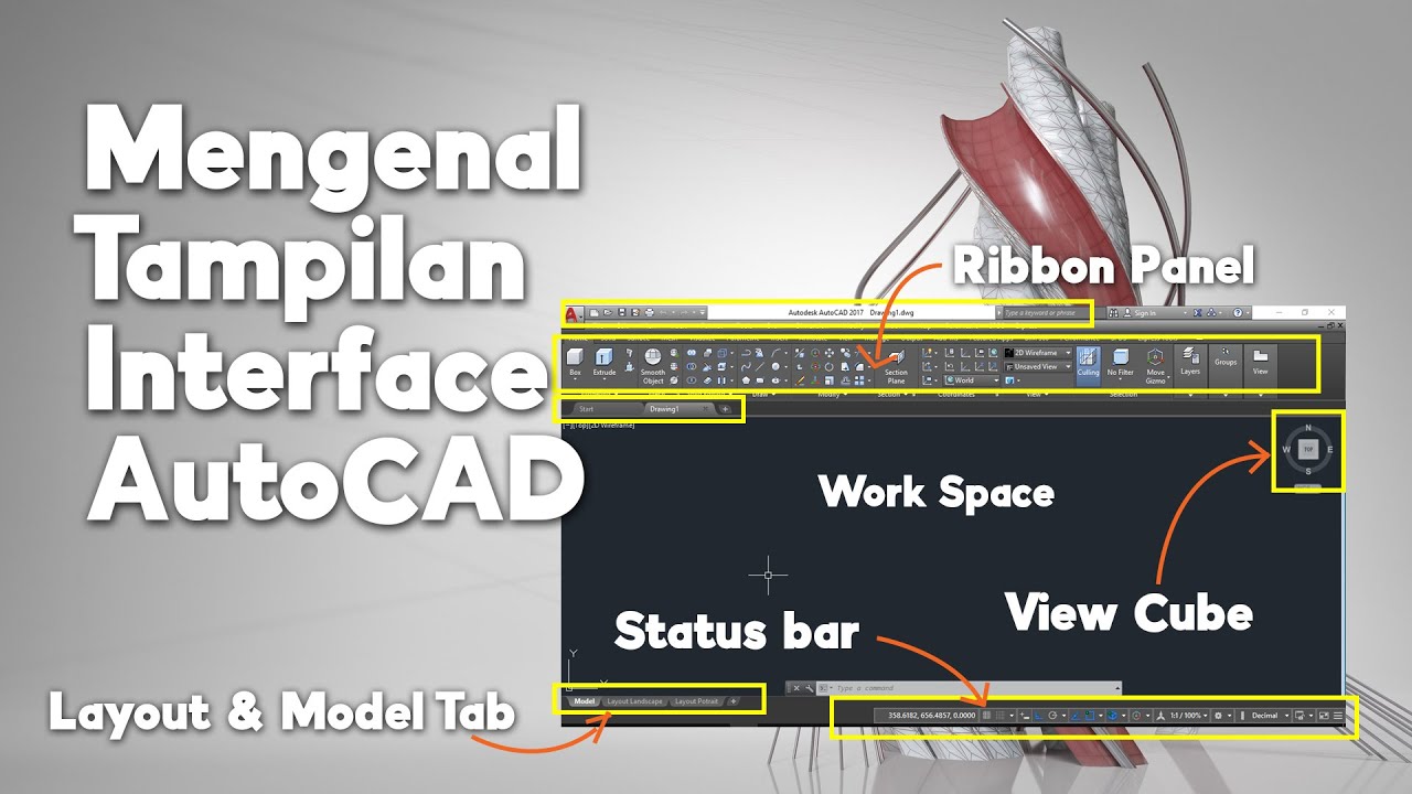 Pengenalan Tampilan Interface AutoCAD | Belajar AutoCAD Dari Nol #2