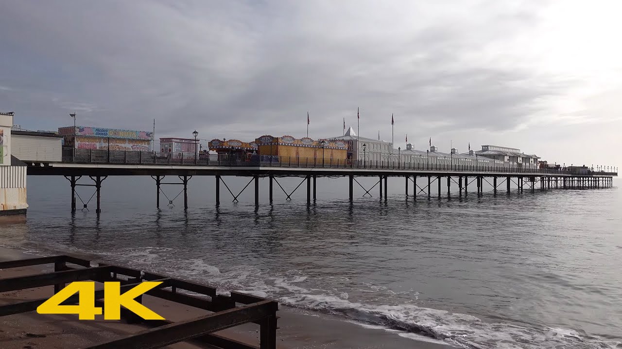 Paignton Walk: Town Centre & Beach【4K】