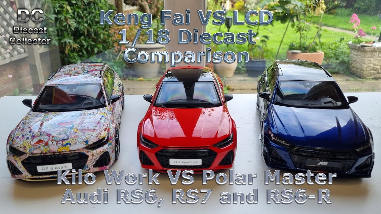 KengFai (Kilo Work) VS LCD Model (Polar Master) - Audi RS6/7 Comparison - 1/18 Diecast