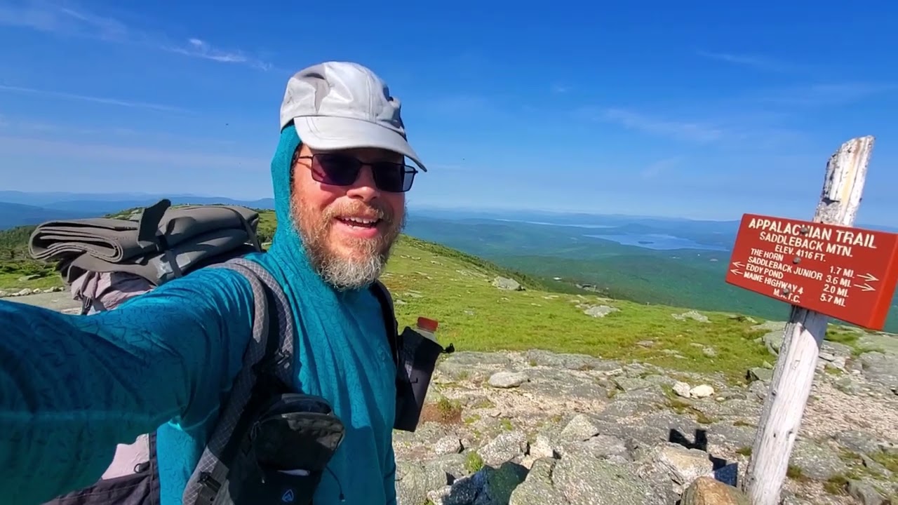 AT Thru Hike Video SADDLEBACK MOUNTAIN Views In MAINE (Day 117)