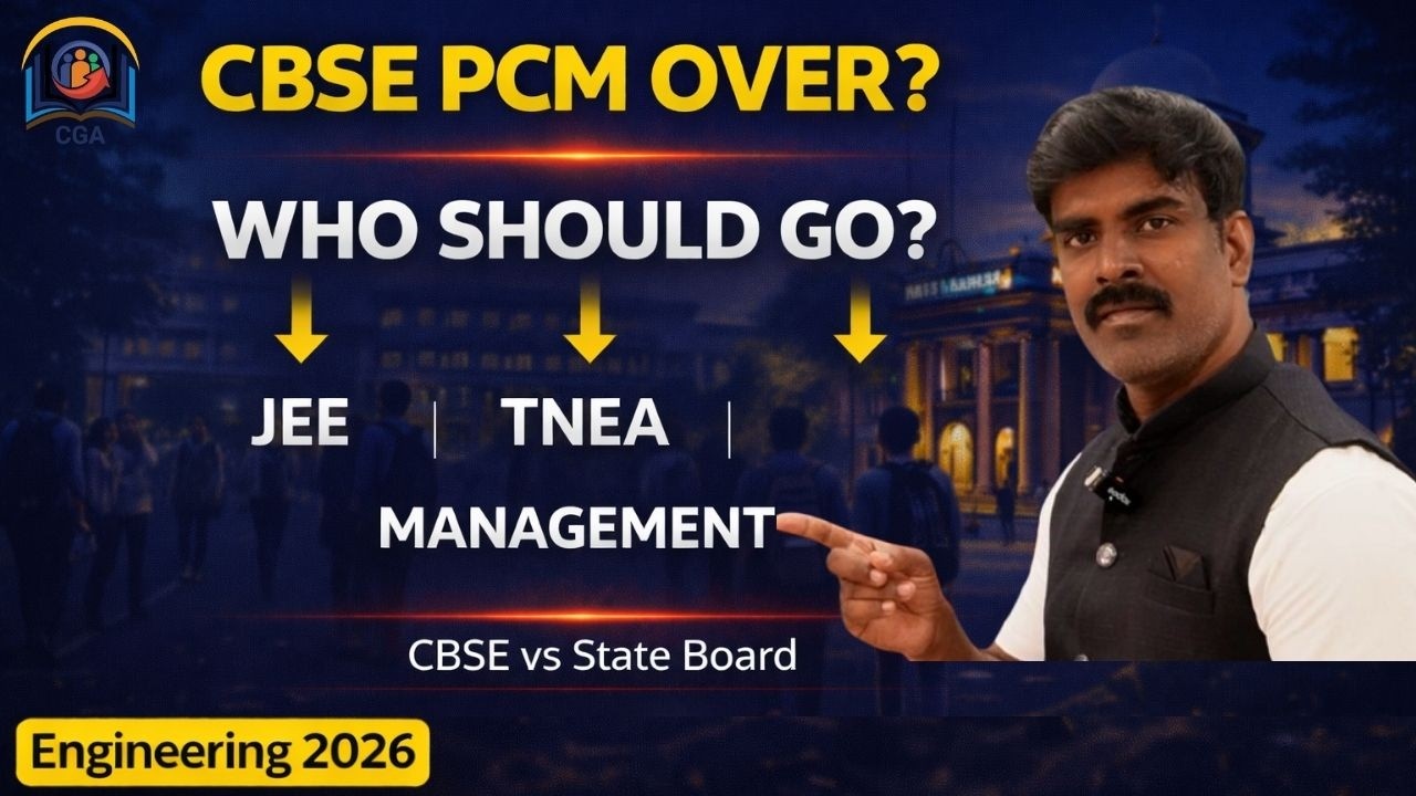 12th PCM Over? Don't Make This Mistake Before Choosing JEE, TNEA or Management