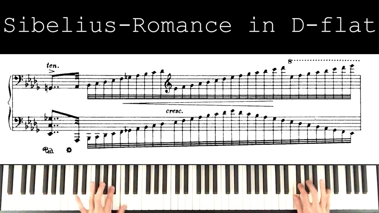 Sibelius Romance in D-flat op 24 no 9, performance/analysis video