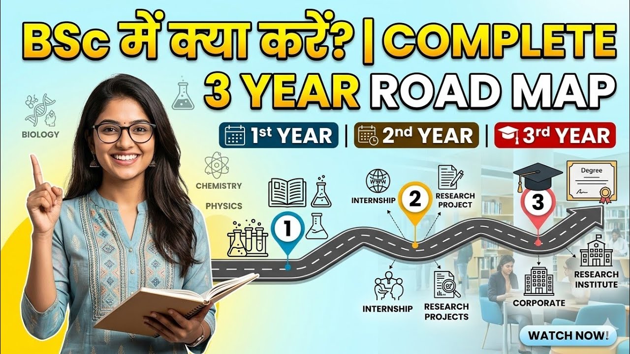 B.Sc. Mein Kya Karein? 🎓 Complete 3 Year Roadmap! | Career Guide | Catchystudy 