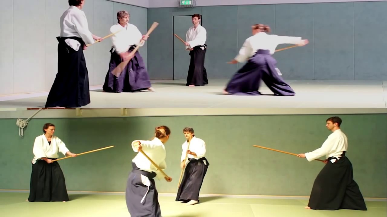 Aiki-jo: Ju-san no kata awase, 3 oponents