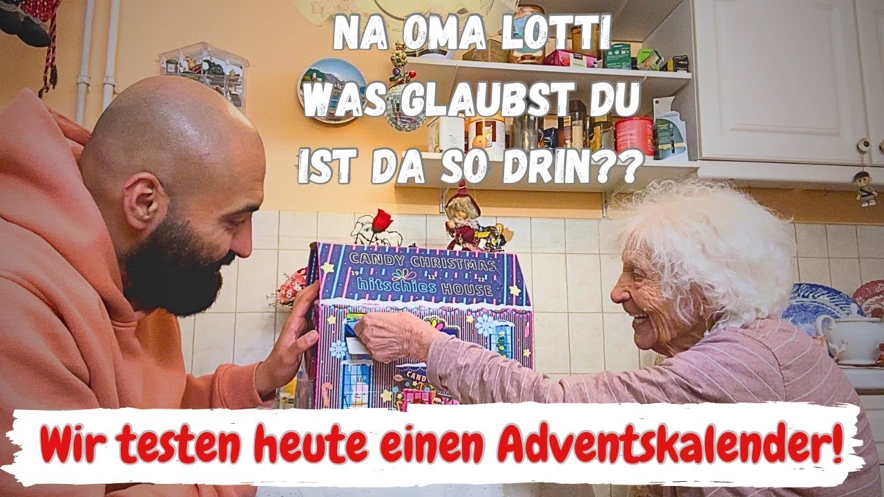 Oma Lotti & Rashid testen den Adventskalender 2024 von Hitschies!