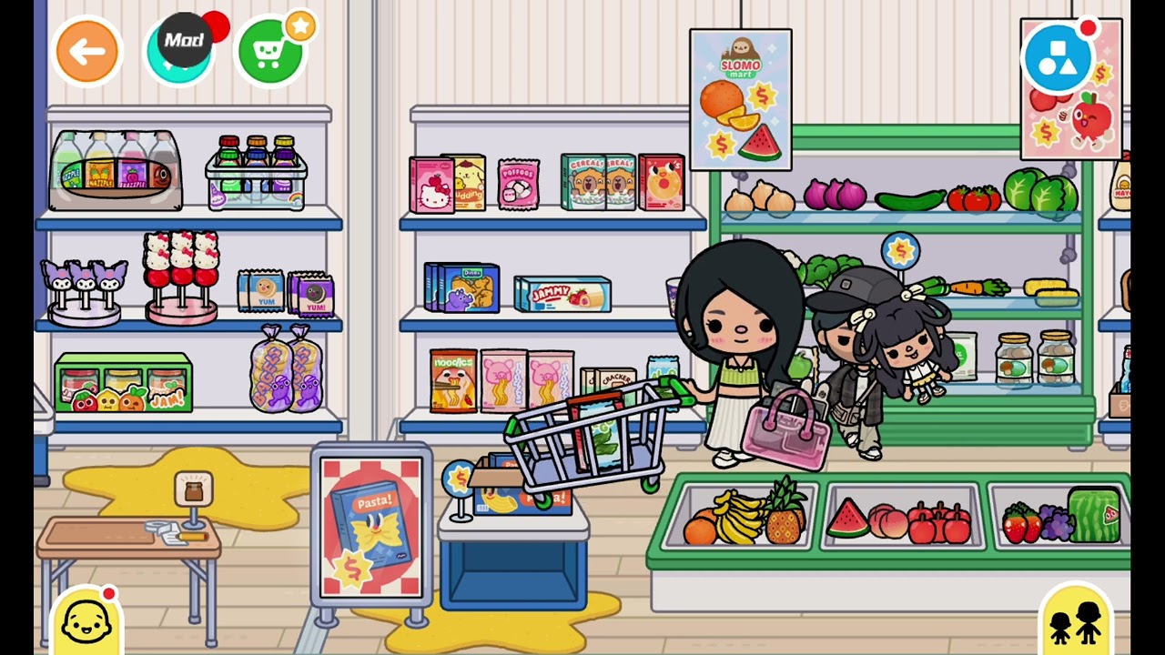 🍰🍬КУПИЛИ НОВЫЕ ПРОДУКТЫ🥒🍨TOCA LIFE WORLD 🌎  маленькая семья в ЯПОНИИ!🇯🇵