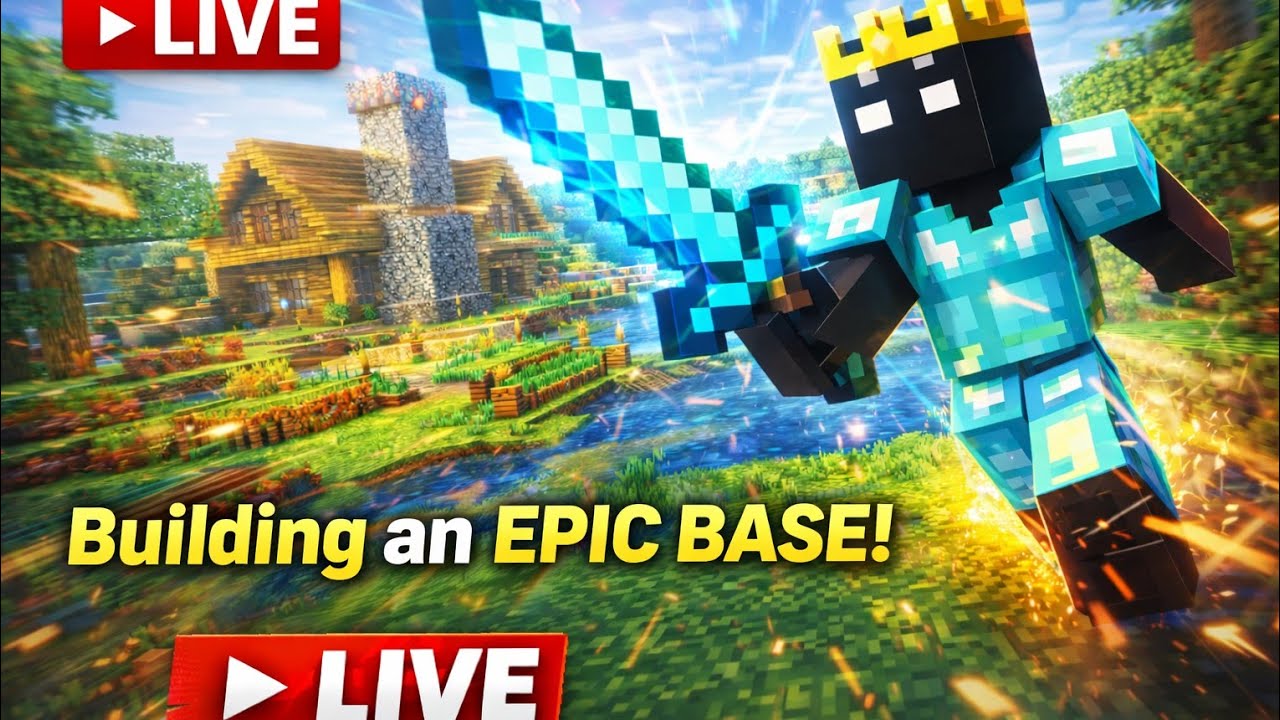 Minecraft  SMP LIVE | Building the Best Base Hindi live 🤘🏻