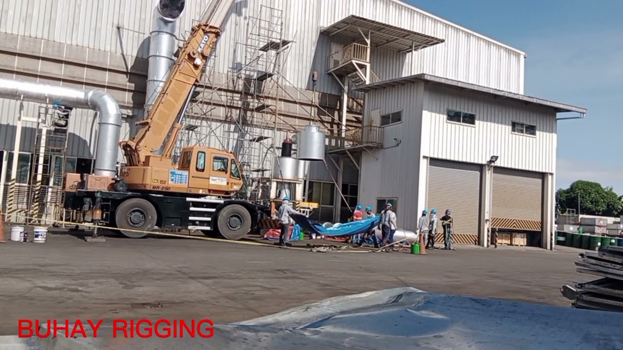 LIFTING WORKS &  INSTALLATION OF OIL DUST COLLECTOR USING 25TONS CRANE | BUHAY RIGGING