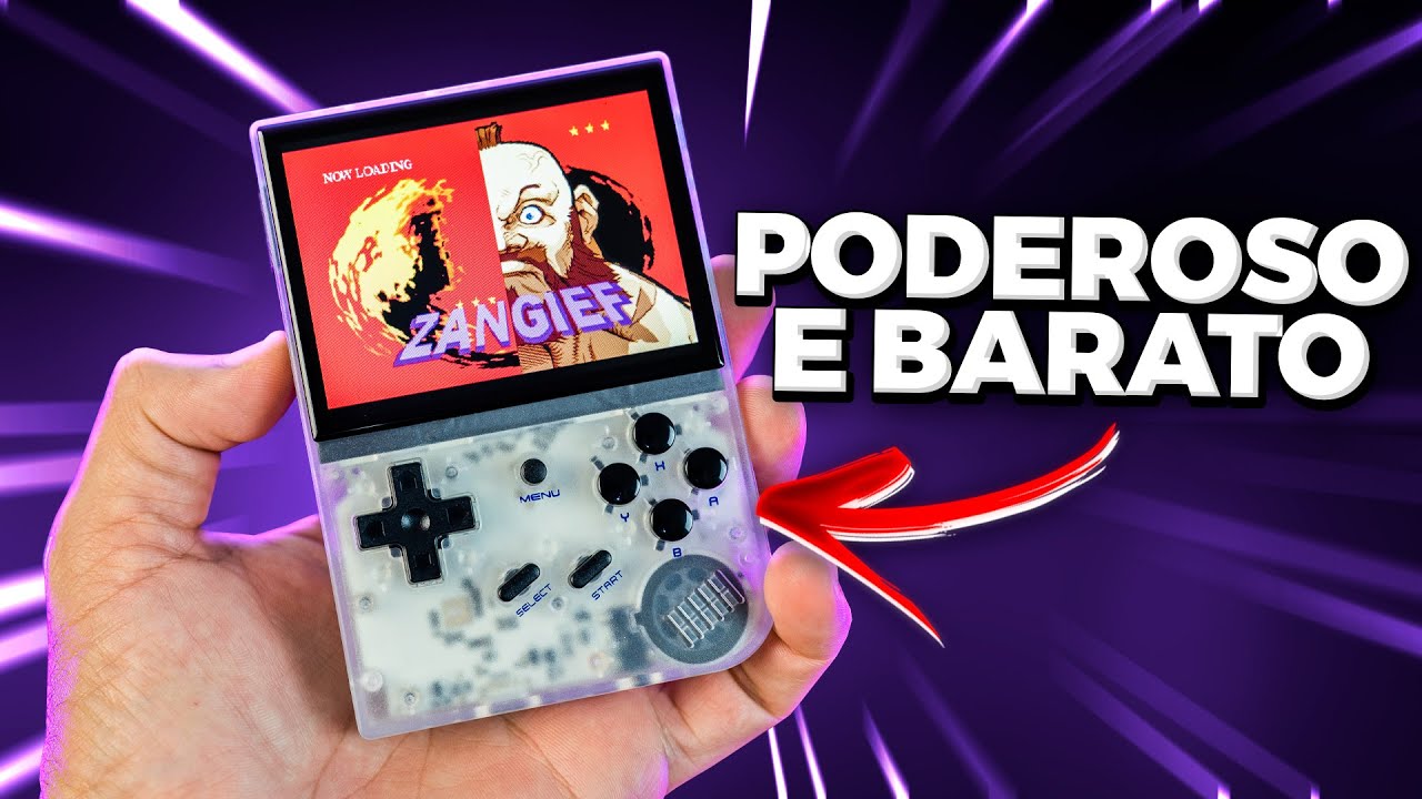 ESTE MINI CONSOLE É INCRÍVEL! ANBERNIC RG35XX roda SNES, GBA, GBC e ATÉ PS1!