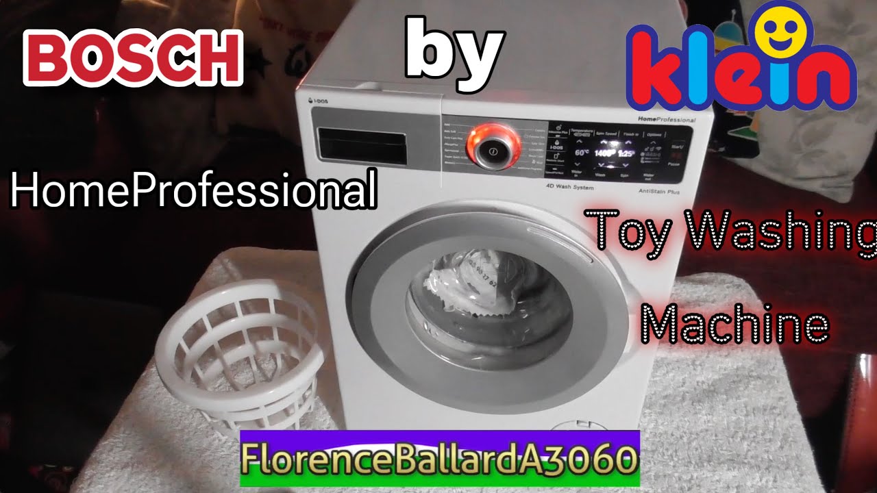 Bosch HomeProfessional by Theo Klein Toy Washing Machine - Unboxing and Demonstration