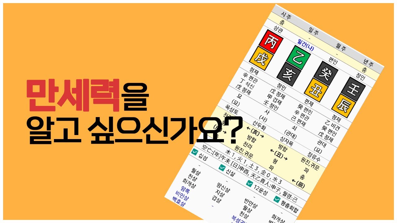 [사주선배 사주이야기] 만세력의 역사, 누가 어떻게 만들었을까요?