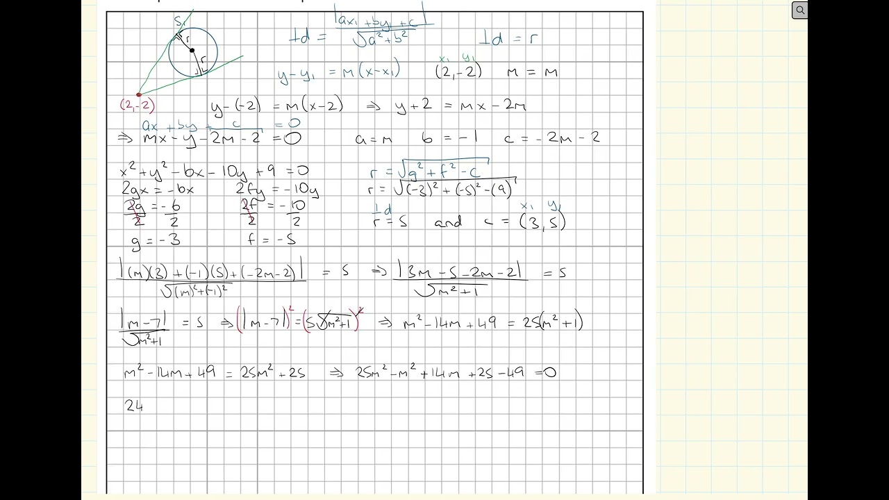 LC HL Maths The Circle Exam Qs 3