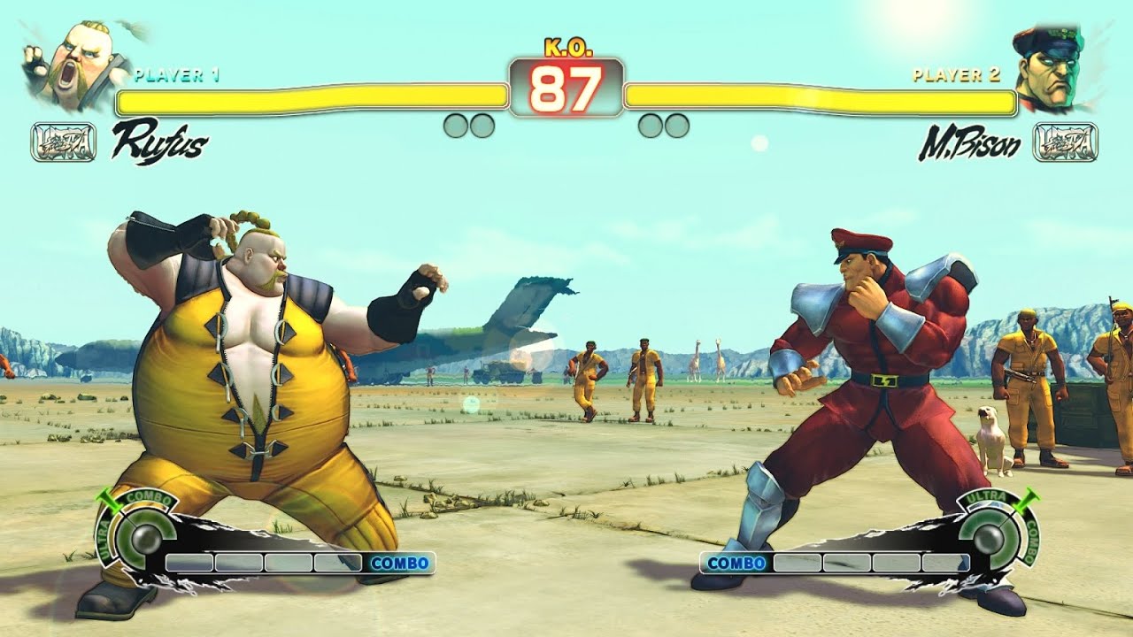 Rufus vs M. Bison (Hardest AI) - Ultra Street Fighter IV