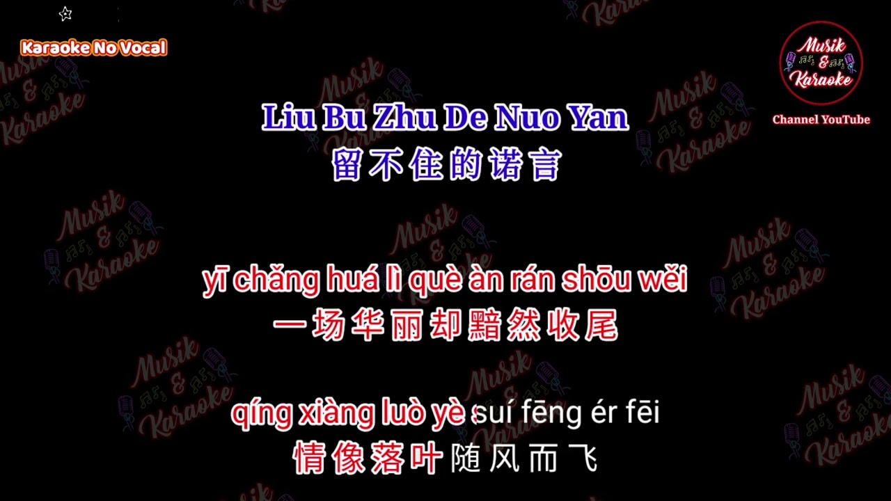 Liu Bu Zhu De Nuo Yan 留不住的诺言 - Karaoke  No Vocal