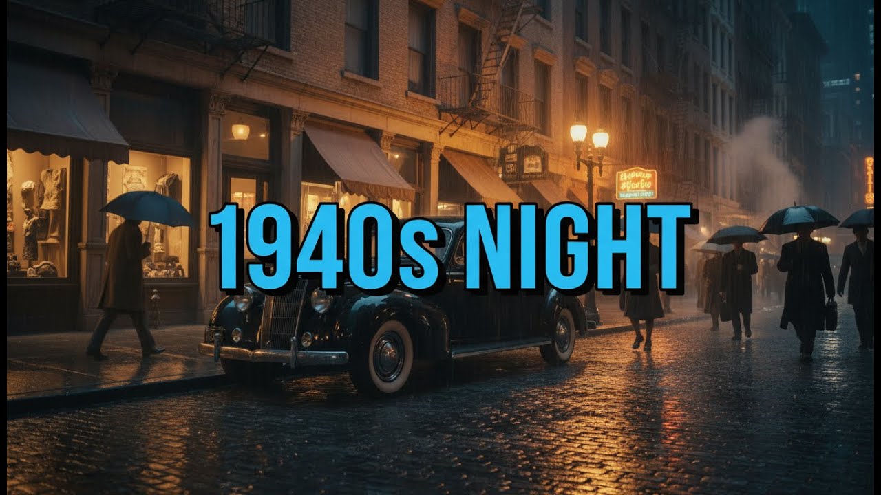 Classic Jazz 1940s 🎻 Elegant City Night Ambience for Focus & Deep Work [Old Money Aesthetic]