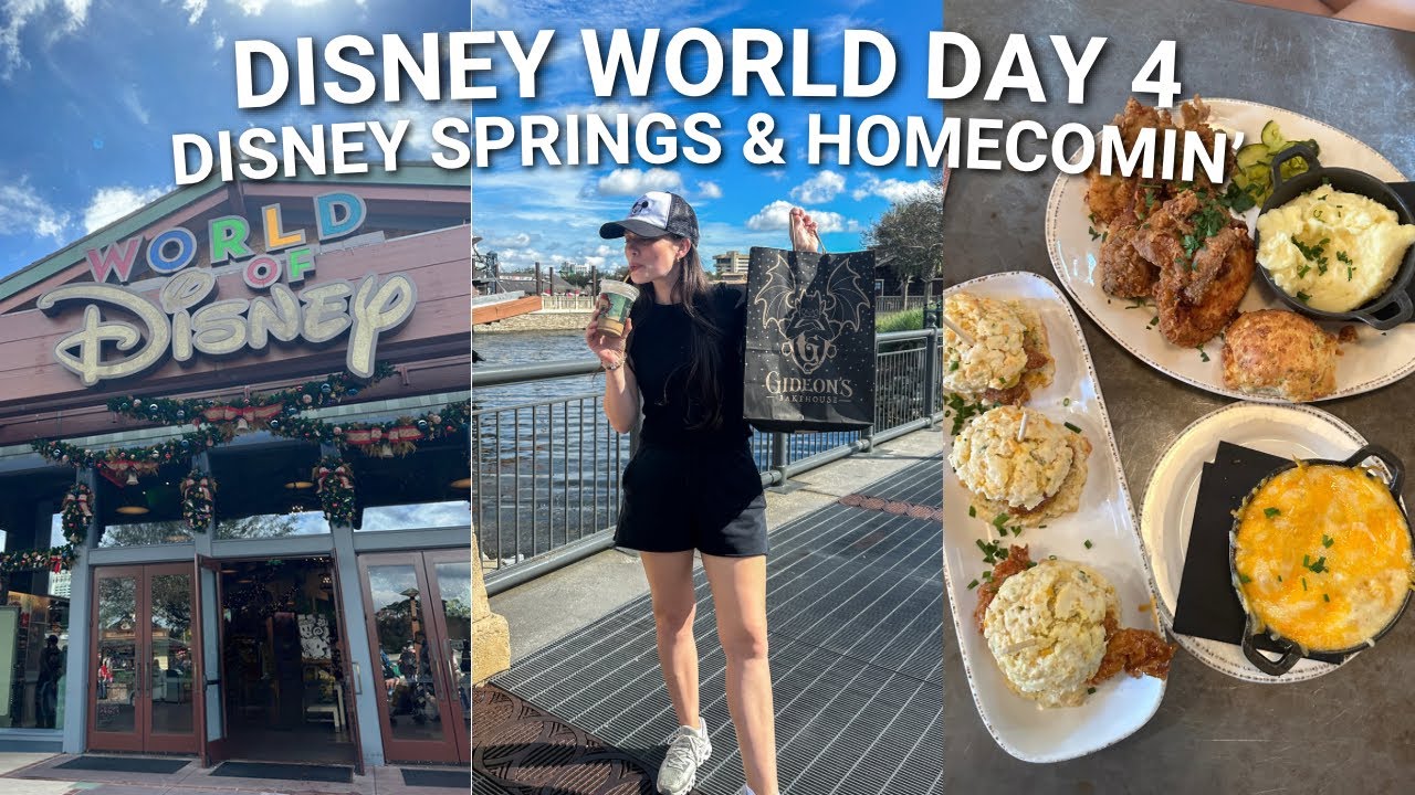 DISNEY WORLD VLOGS DAY 4 – Disney Springs, Chef Artsmith Homecomin’, Gideon’s cookies & more!