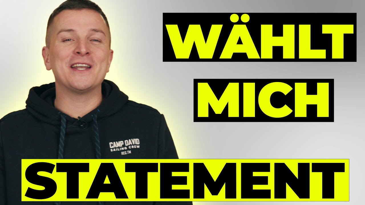 Wählt mich!!! Statement