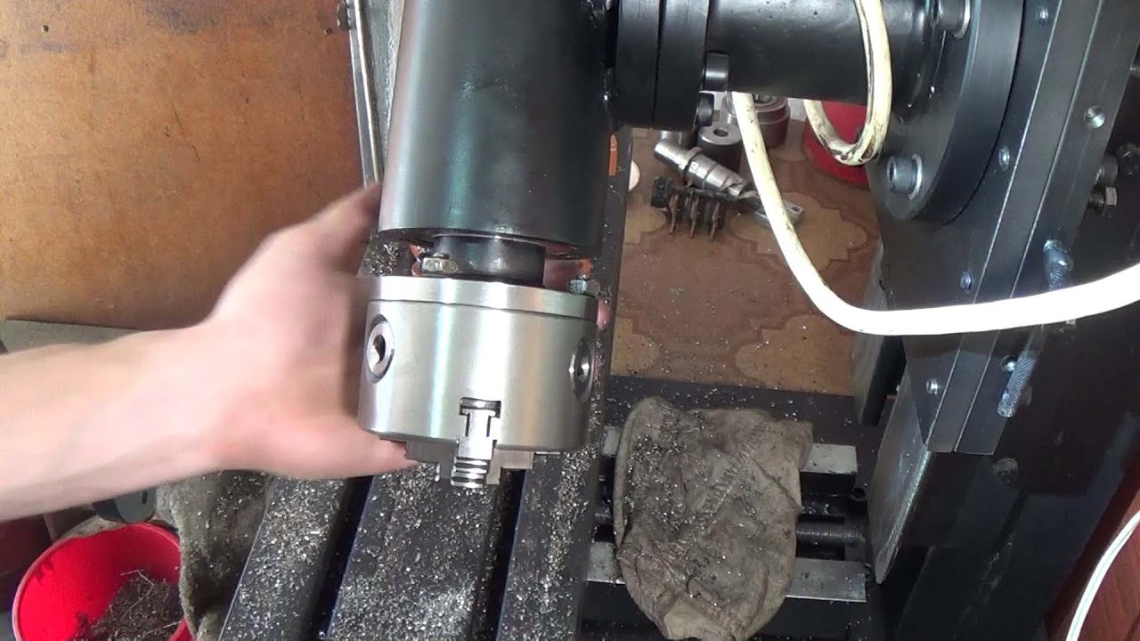 Фрезерный станок. (Часть 11). Патрон на шпиндель. Milling machine. Chuck on the spindle.