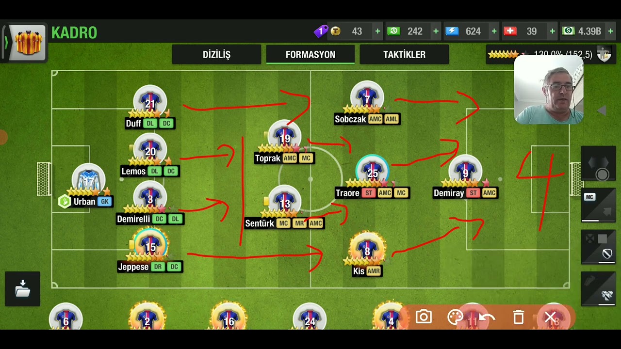 Top Eleven 22 Teknik Taktik Analiz 4-2-3-1....#topeleven #futbol