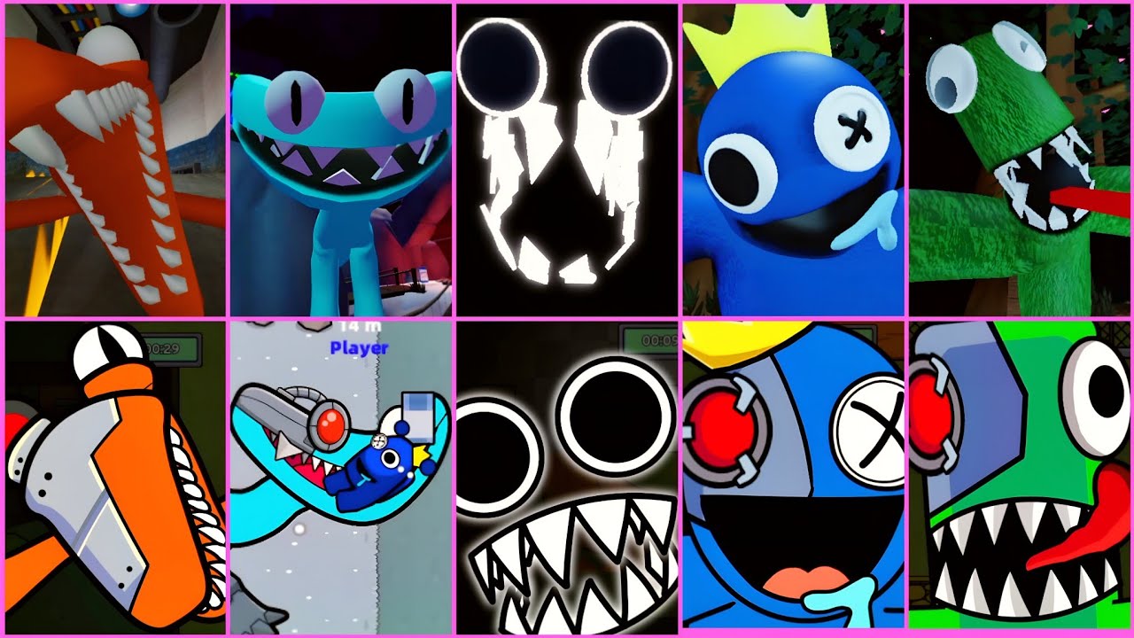 Top 5 Scariest Jumpscares: Blue, Green, Purple, Orange, Cyan Rainbow Friends 