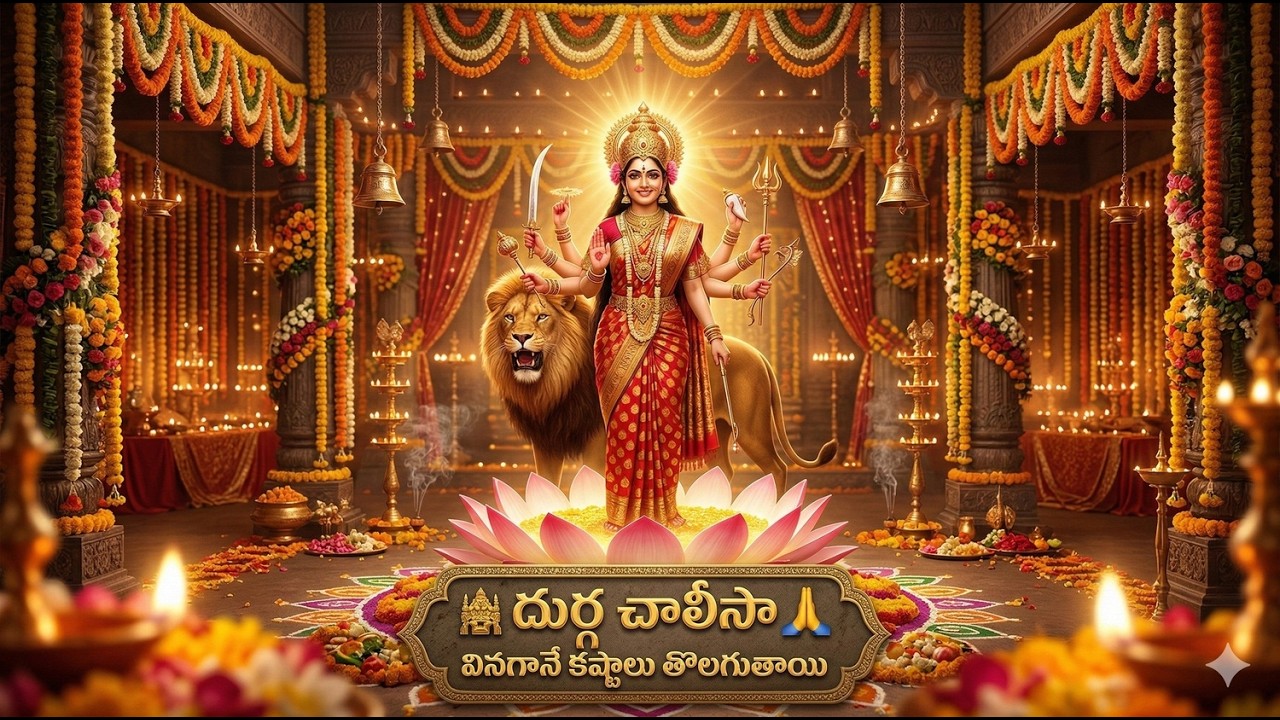 దుర్గ చాలీసా పూర్తి పఠనం 🔱 | వినగానే దుఃఖాలు తొలగించే అమ్మవారి మహిమ