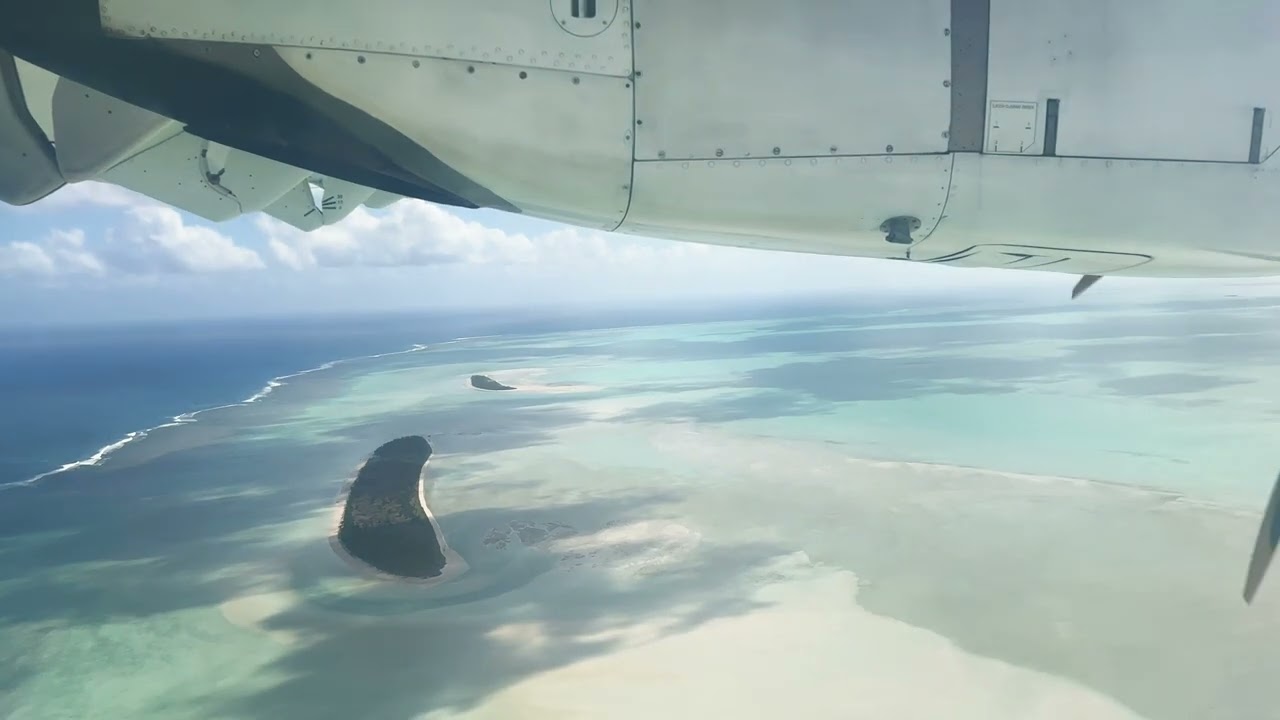 Air Mauritius ATR72 Landing Plaine Corail Airport | Rodrigues Island 4K