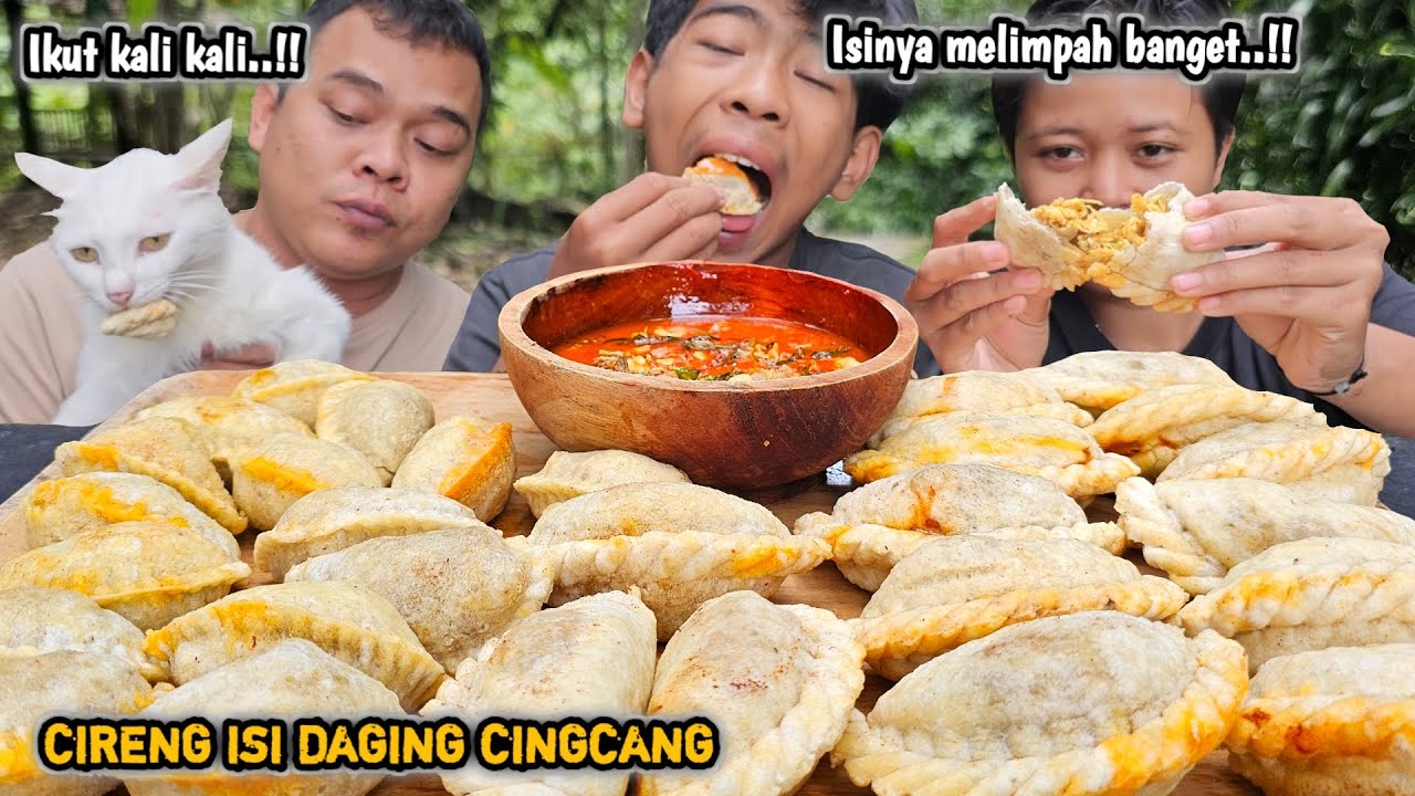 Ada Aja Kelakuan 🤣 MUKBANG CIRENG ISI AYAM SUWIR DAGING CINGCANG COCOL SAUS RACIKAN, Enak Paten