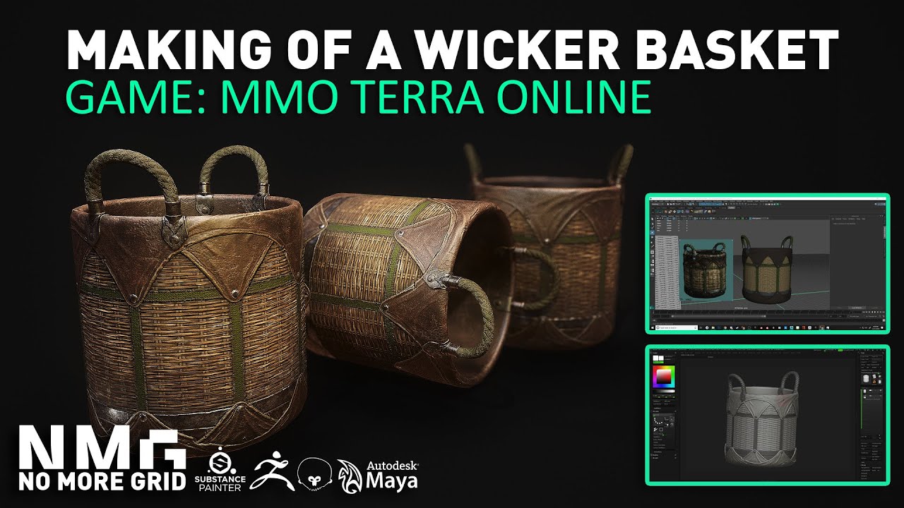 ZBrush // Maya // Substance Painter - Modeling, Sculpting, Texturing A Wicker Basket - Terra Online