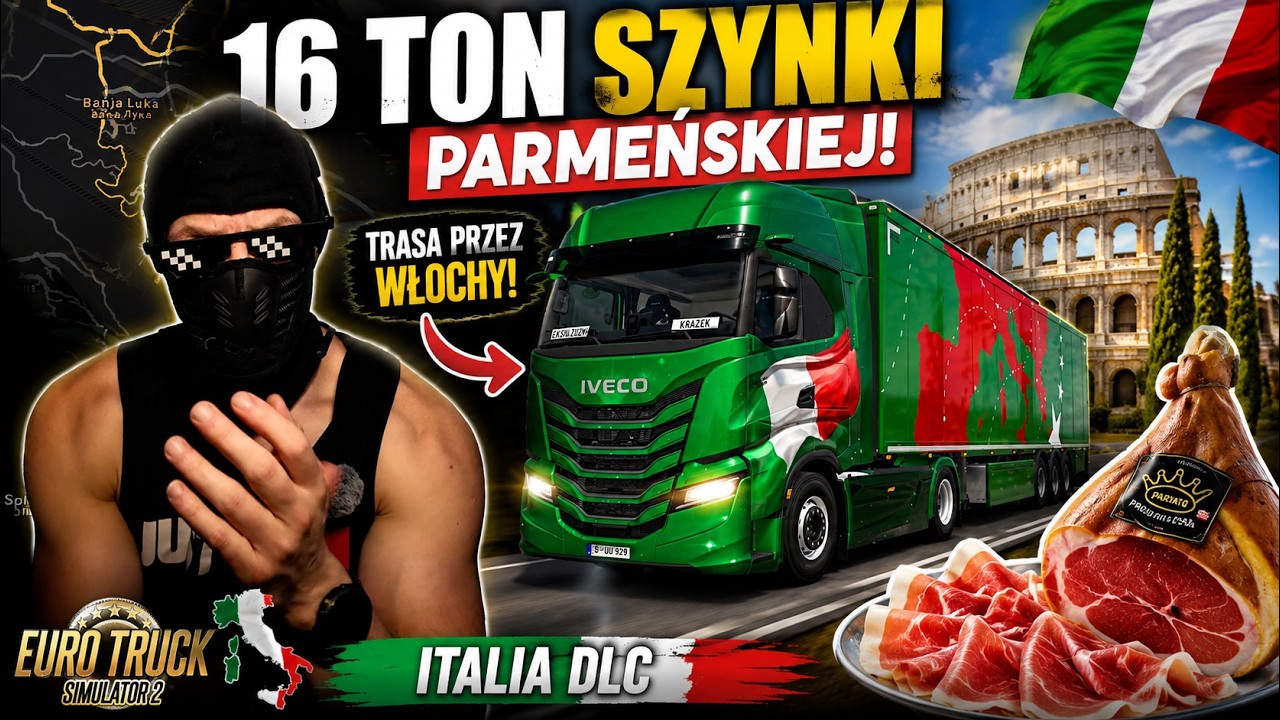 🚛 16 TON SZYNKI PARMEŃSKIEJ! Trasa przez Włochy |ETS2 Italia DLC #ets2 #gaming #vr #funny #fyp #pov