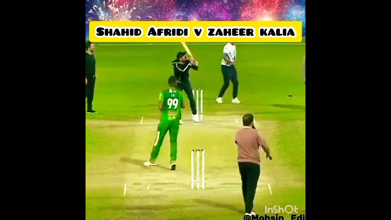 Shahid Afridi V Zaheer Kalia ||#shorts #youtubeshorts #tapeballcricket #cricketlover