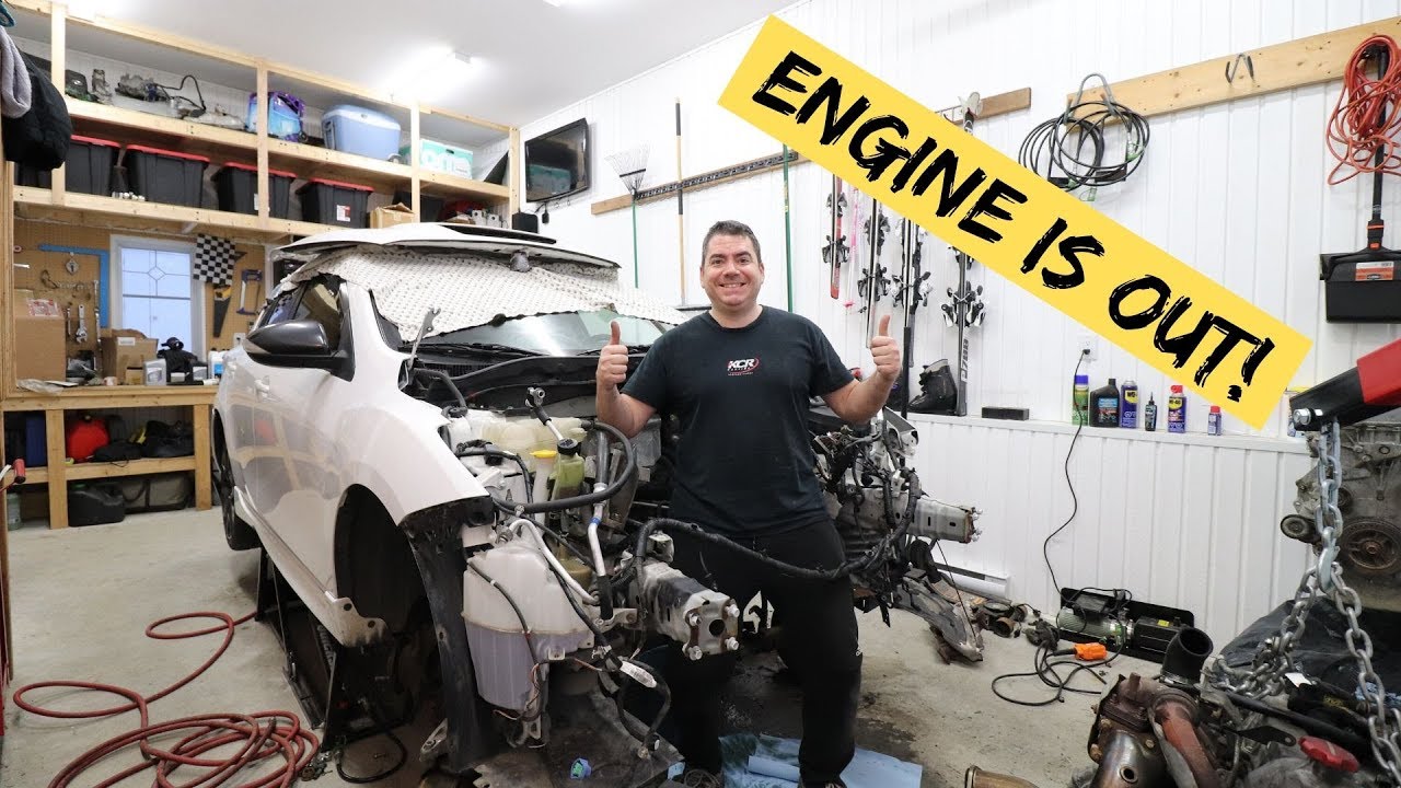 Mazdaspeed 3 engine finally comes out! | Engine Swap Series Part 3