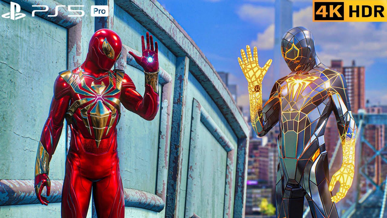 (PS5 PRO) Iron-Spider joins Nanotech Miles to Fight Kraven Hunters | 4K HDR |