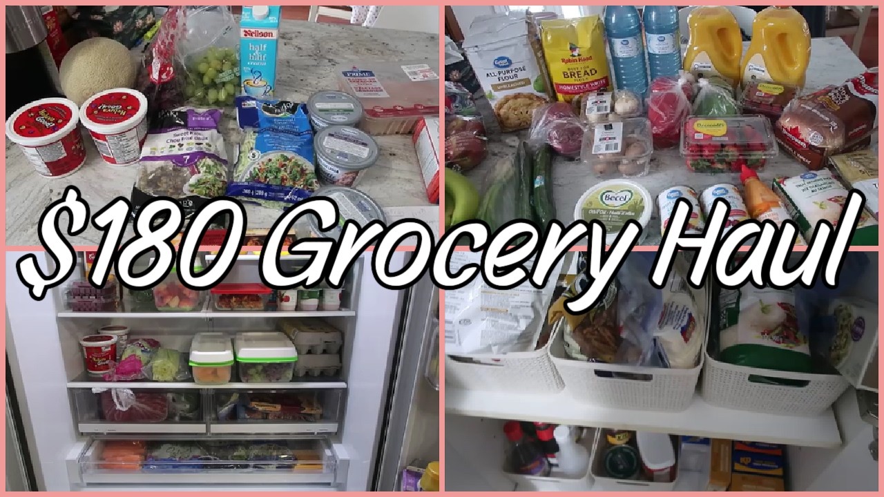 IN THE KITCHEN - $180 GROCERY HAUL - SALE SHOPPING - PICK-UP ORDER - FRIDGE & PANTRY TOUR