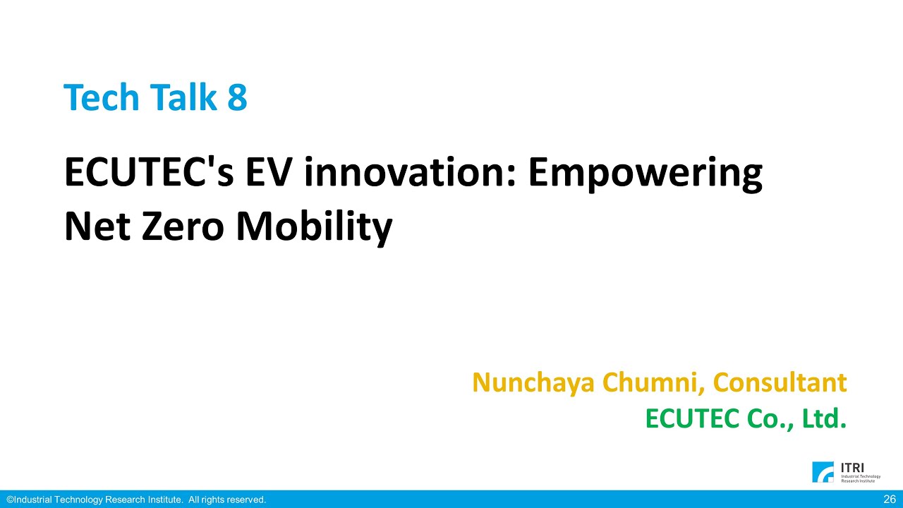 【Eco-Circular-Green Energy Matchmaking Event】ECUTEC's EV innovation: Empowering Net Zero Mobility...