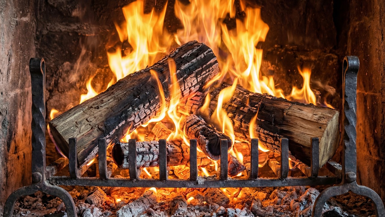 🔥 Fireplace Classic 4K. Cozy Fire with Crackling Fireplace Sounds. Fireplace 4K UHD
