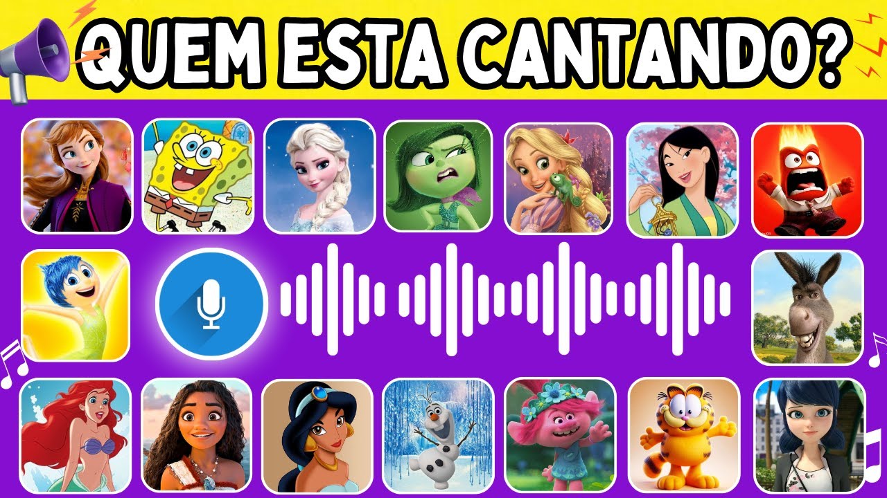 🔊 ADIVINHE O PERSONAGEM PELA VOZ | Desafio das Vozes l De quem é a voz? QUIZ