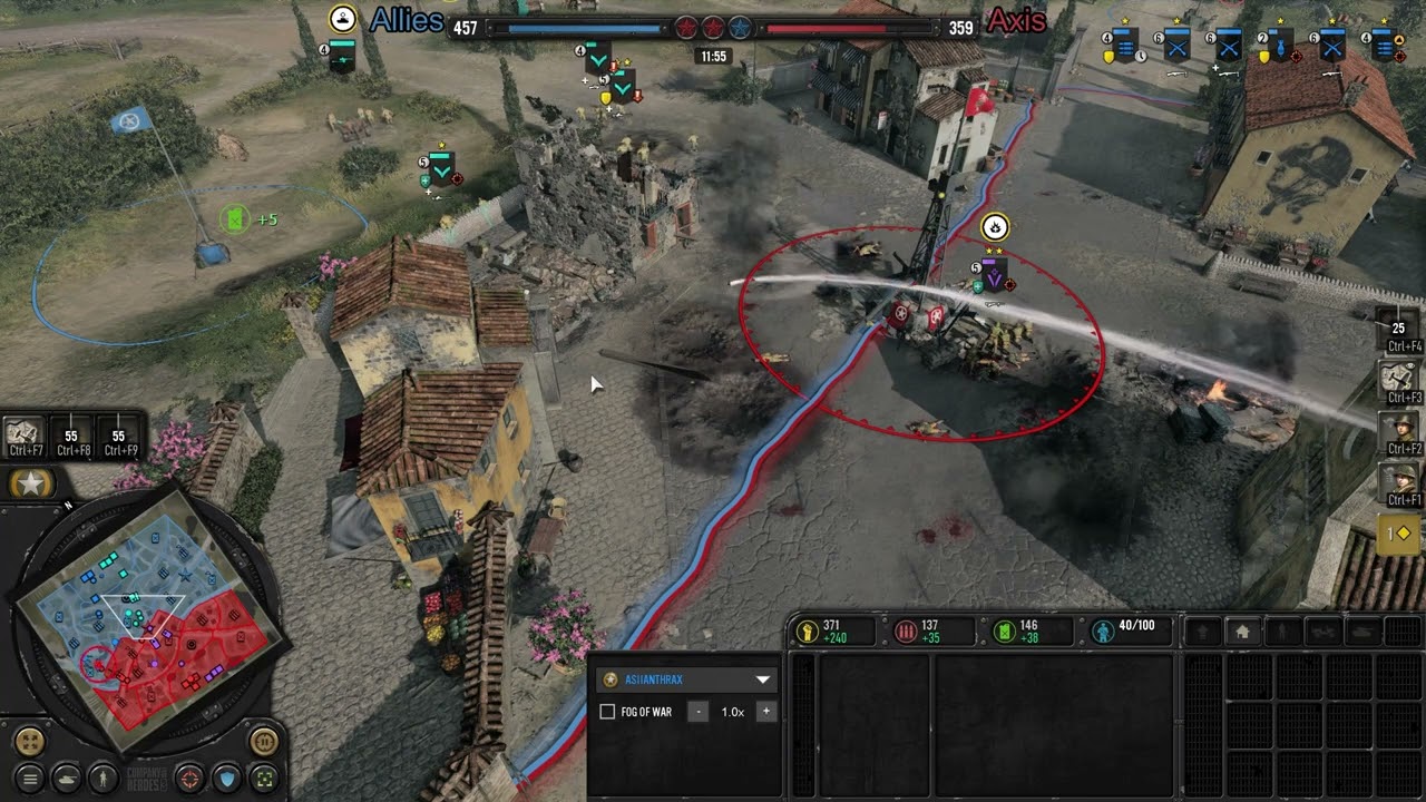 COH3 2v2 Anthrax (US) & Warbringer (UK) vs Heartless J&auml;ger (WM) & VonManteuffel (AK)