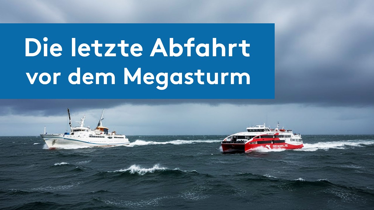 Helgoland nach Cuxhaven mit der MS Helgoland - Die letzte Abfahrt vor dem Mega-Sturm!