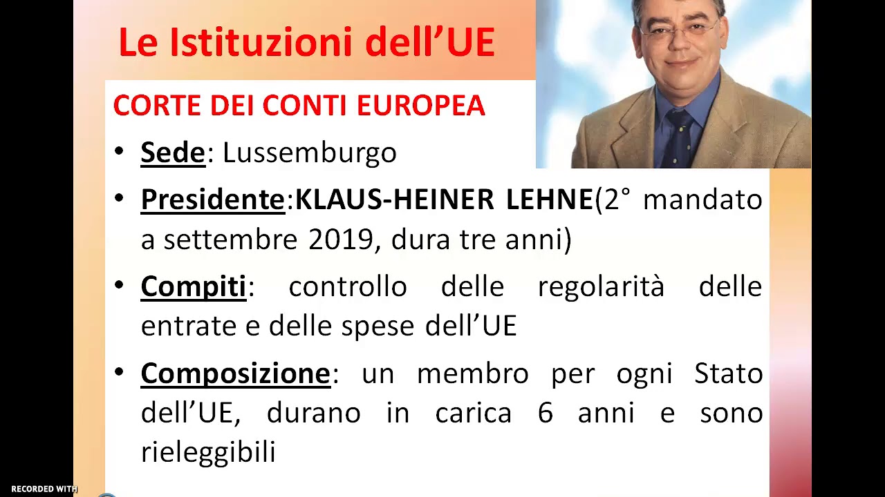 TUTTE LE  ISTITUZIONI DELL' UNIONE EUROPEA